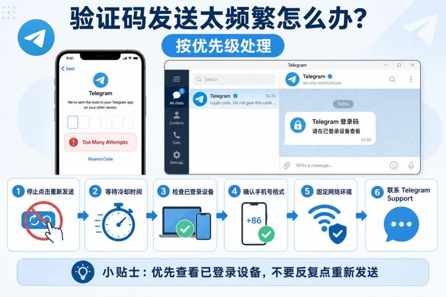 Telegram 验证码发送太频繁怎么办?Too Many Attempts 原因与解决方法 配图 3