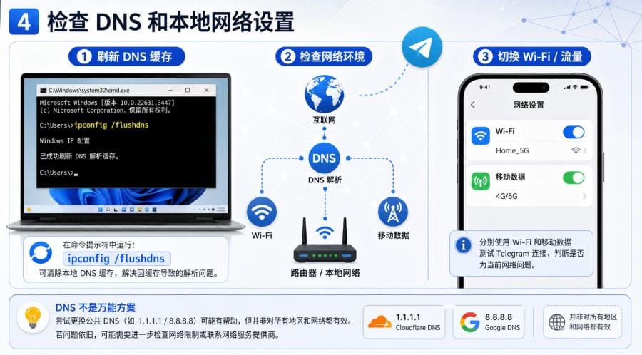 Telegram 官网打不开或空白页怎么办?新手排查与官方下载入口 配图 3