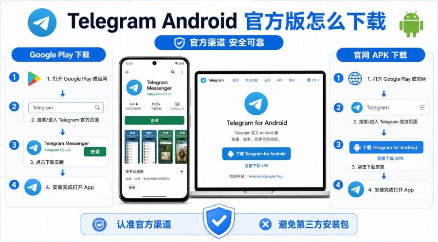 Telegram Android 注册教程:安卓手机创建账号、收验证码与安全设置 配图 1