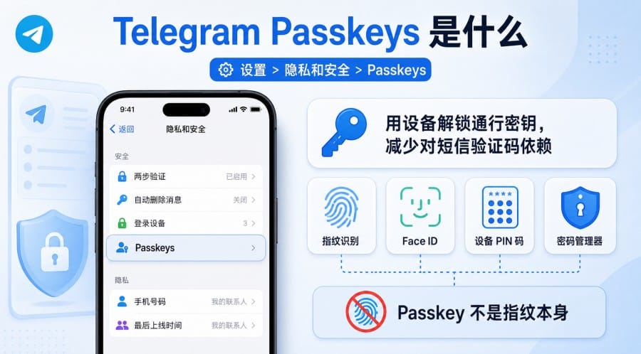 Telegram Passkeys 和两步验证有什么区别 配图 3