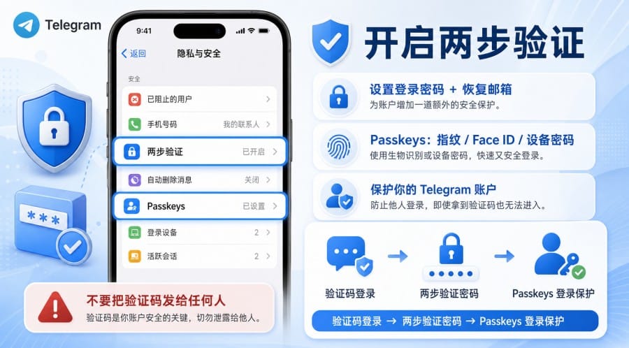 Telegram 账号安全设置清单：新手防盗号与隐私保护指南 第 3 张正文图