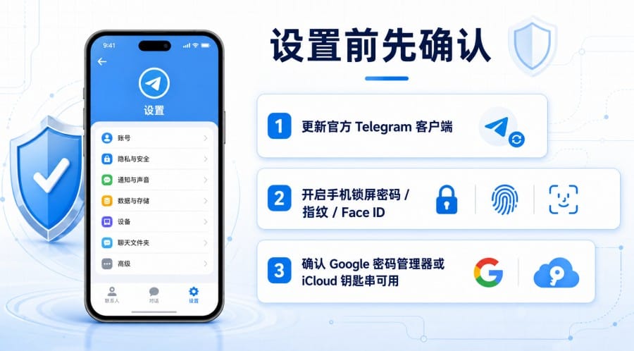 Telegram 指纹登录怎么设置？Passkey 通行密钥新手教程 第 2 张正文图