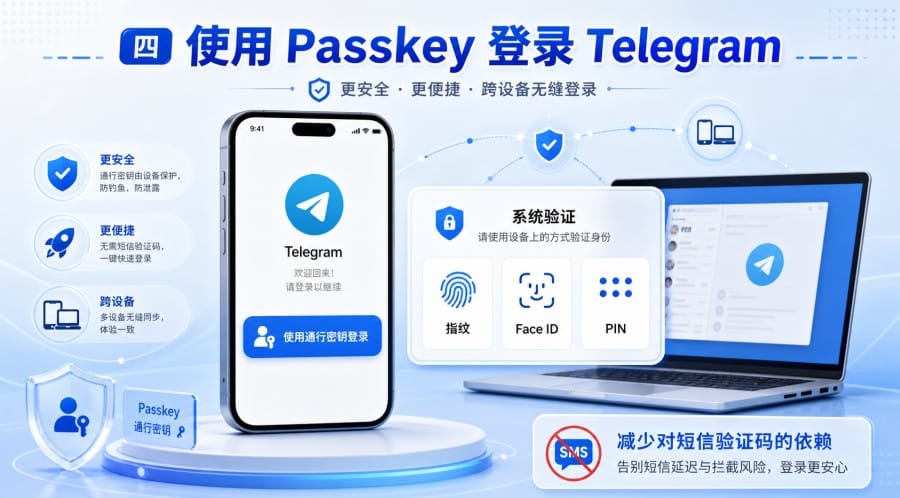 Telegram 指纹登录怎么设置？Passkey 通行密钥新手教程 第 4 张正文图