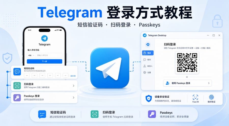 Telegram 登录方式有哪些?