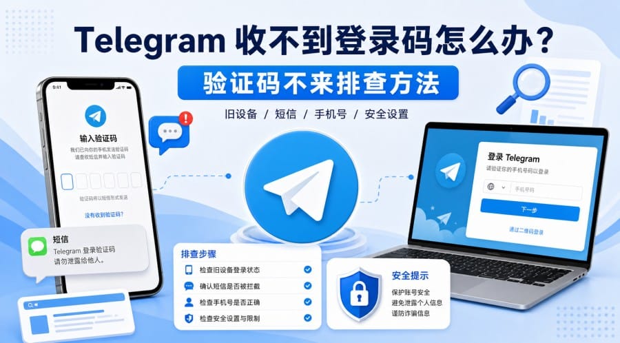 Telegram 收不到登录码怎么办?短信验证码不来时的排查方法