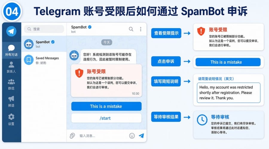 Telegram 新账号不能发消息怎么办 - 配图 3