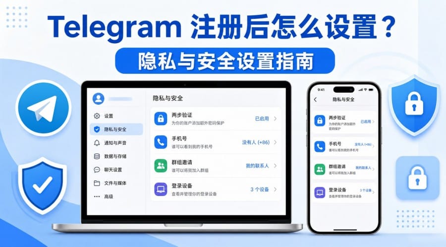 Telegram 注册后怎么设置隐私与安全？